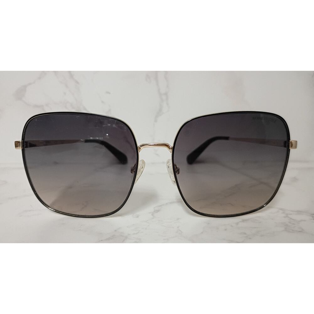 KENNETH COLE Gold Metal Frame & Gray Gradient Lens Sunglasses - NWT